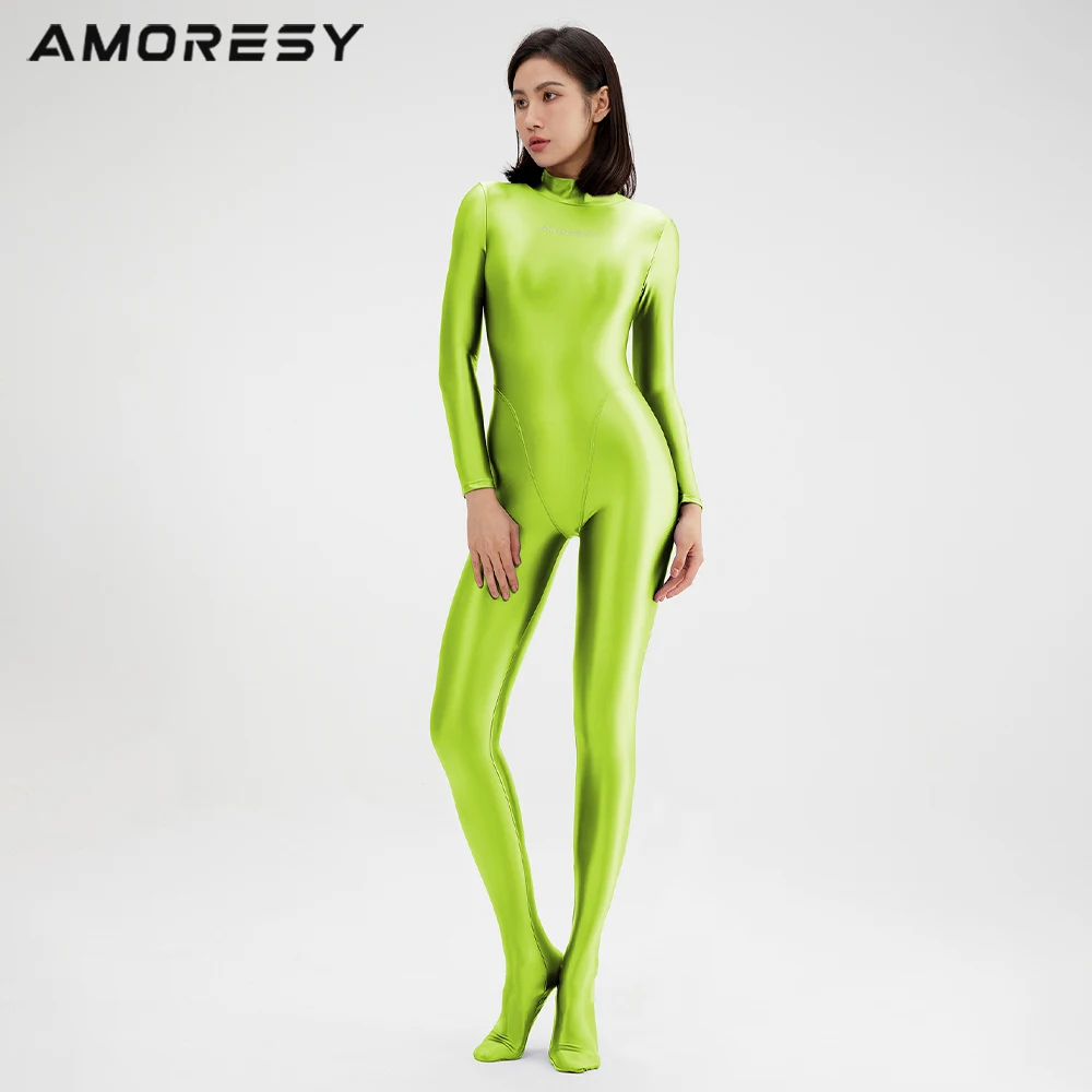 AMORESY 2026 Women's Glossy Glossy Full-body suit with Zipper - Full-Body Tight Tights One-piece bodysuit Overall Complete bodysuit Jumpsuit AMORESY 2026 Women's Glossy Glossy Full-body suit with Zipper - Full-Body Tight Tights One-piece bodysuit Overall Complete bodysuit Jumpsuit - Image 12