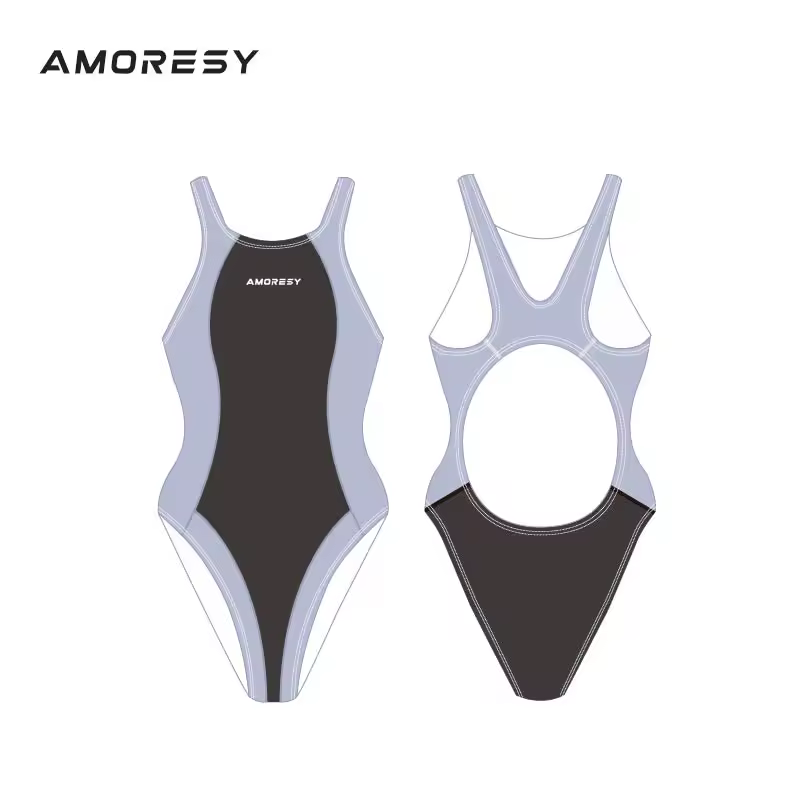 AMORESY Aphrodite Series Tight Black and White Slim Fit Competitive Surfing One-piece swimsuit for Hot Spring Vacations AMORESY Aphrodite Series Tight Black and White Slim Fit Competitive Surfing One-piece swimsuit for Hot Spring Vacations - Image 4