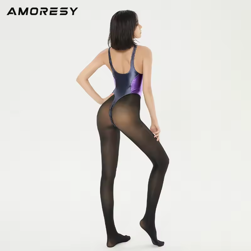 AMORESY Leucothea Series High-Performance Black & White T-Back Athletic swimsuit - Sexy, High Brightness, Tight Design AMORESY Leucothea Series High-Performance Black & White T-Back Athletic swimsuit - Sexy, High Brightness, Tight Design - Image 5