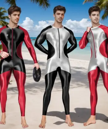 AMORESY Centurion Series Satin Glitter Body-hugging Gym Fitness Jumpsuit & Surf Tracksuit